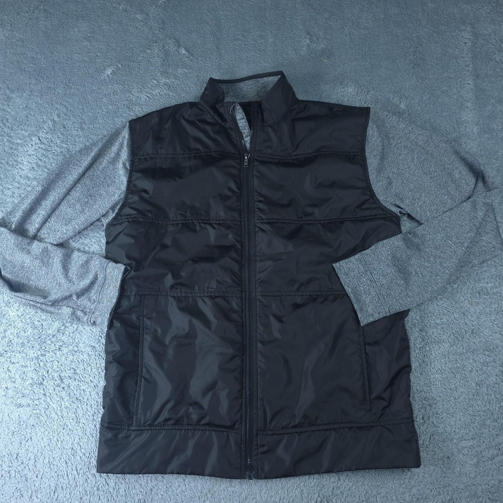 Topgolf Platinum Jacket Mens Medium Gray Full Zip Windbreaker Golf Lightweight